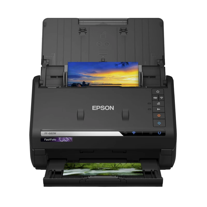 Epson FastFoto FF-680W 600x600 DPI Paper Feed Scanner - Black