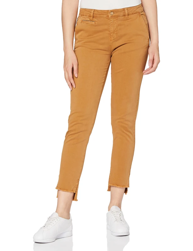 Yargıcı Women's Piping Detailed Trousers Straight Jeans - Brown - W28/L31 - Image 1