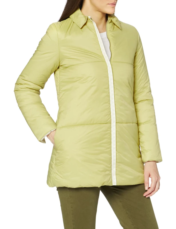 Yargıcı Women's Microfiber Coat, Green (Green 325), UK 8