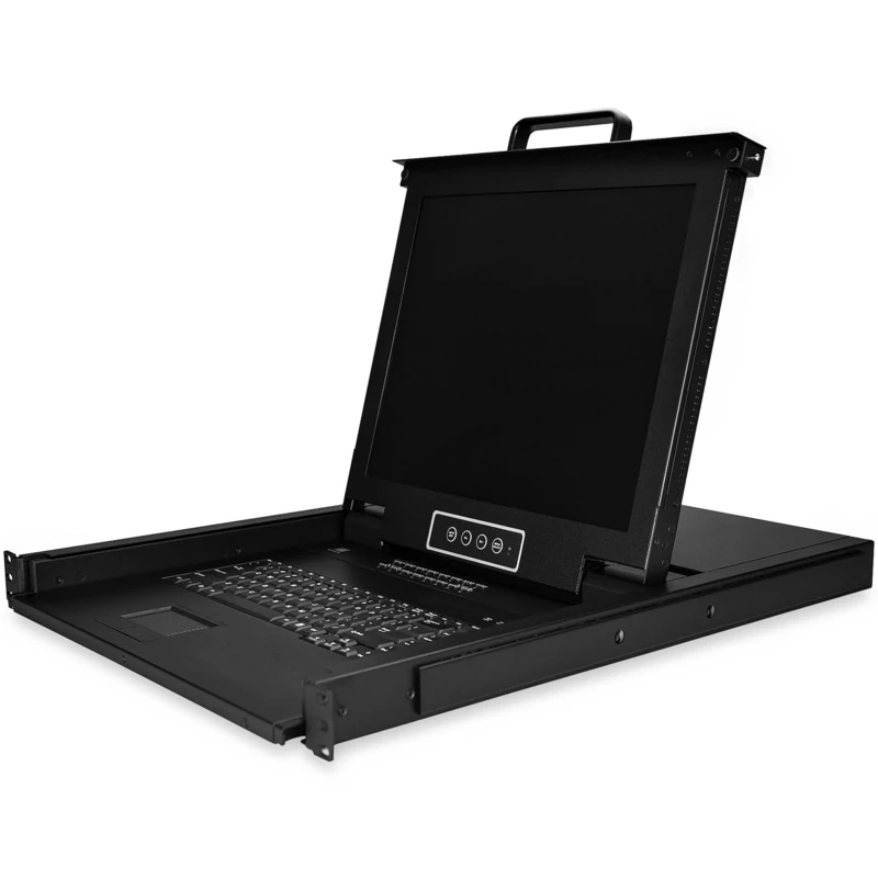 StarTech.com 16 Port Rackmount KVM Console w/ 6ft Cables - Integrated KVM Switch w/ 17" LCD Monitor - Fully Featured 1U LCD KVM Drawer- OSD KVM - Durable 50,000 MTBF - USB + VGA Support (RKCONS1716K)