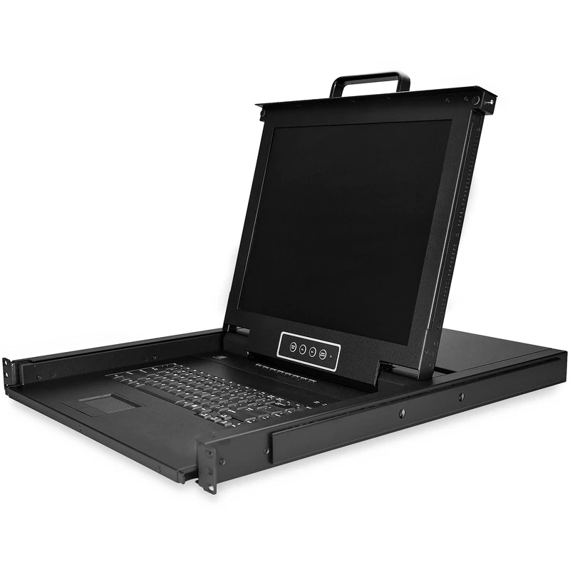 StarTech.com 8 Port Rackmount KVM Console w/ 6ft Cables - Integrated KVM Switch w/ 17" LCD Monitor - Fully Featured 1U LCD KVM Drawer- OSD KVM - Durable 50,000 MTBF - USB + VGA Support (RKCONS1708K)