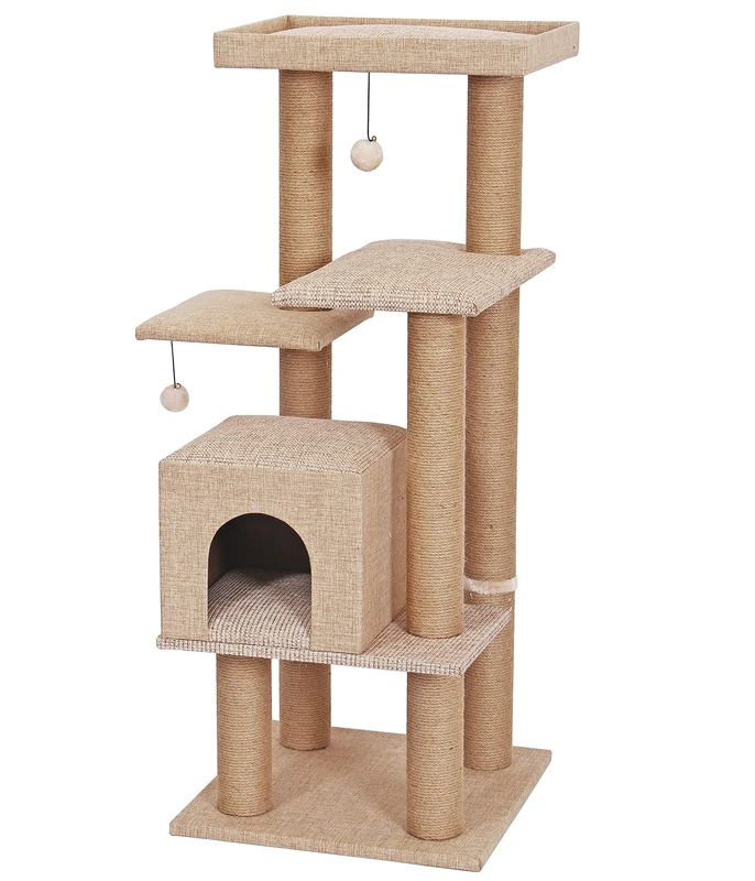 Dehner Nele Cat Scratching Post Approx. 122 x 50 x 50 cm, jute beige.