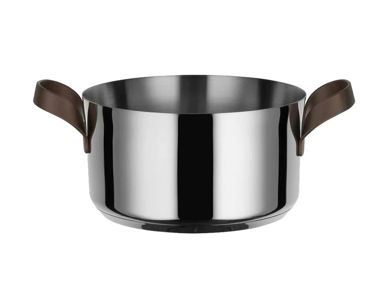 Alessi Edo Pu101/20 - Design Casserole with Two Handles in 18/10 Stainless Steel, Handles in 18/10 Stainless Steel with Pvd Coating, Brown
