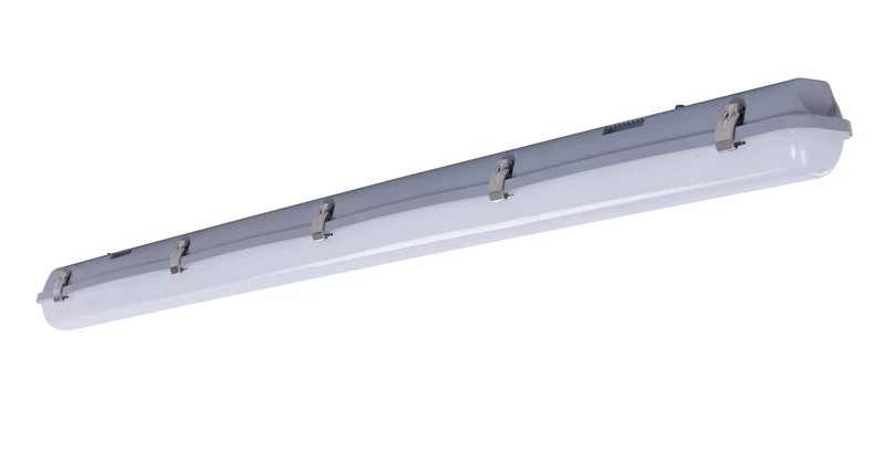 Luceco Industrial Twin LED Eco Climate Array Lighting, 4 Feet, 43 Watts, Standard Driver, Grey/White