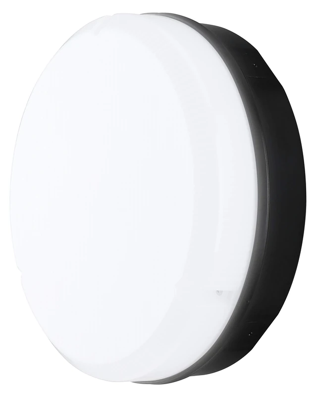 Luceco LED Mosi Bulkhead Round 290 mm 1150LM 12W IP65 4000K Black Microwave