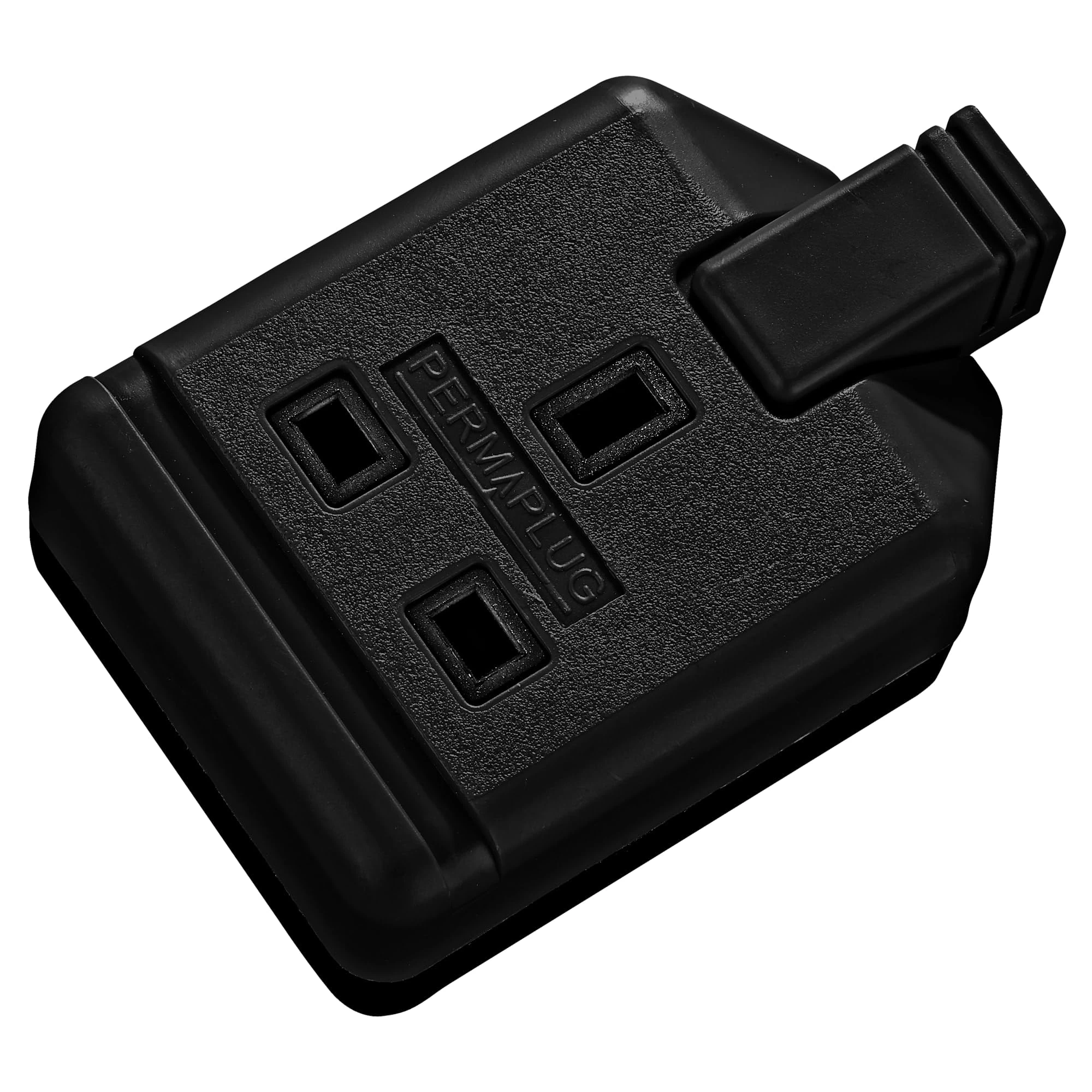 Masterplug Heavy Duty Single Socket Trailing Socket, without Plug and Cable, Black