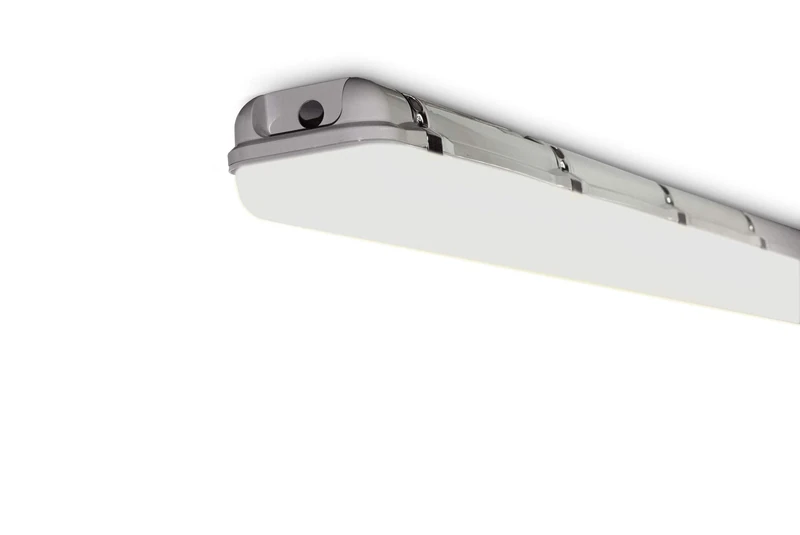 Luceco Industrial Twin LED Eco Climate Array Lighting, 5 Feet, 63 Watts, Standard Driver, Grey/White