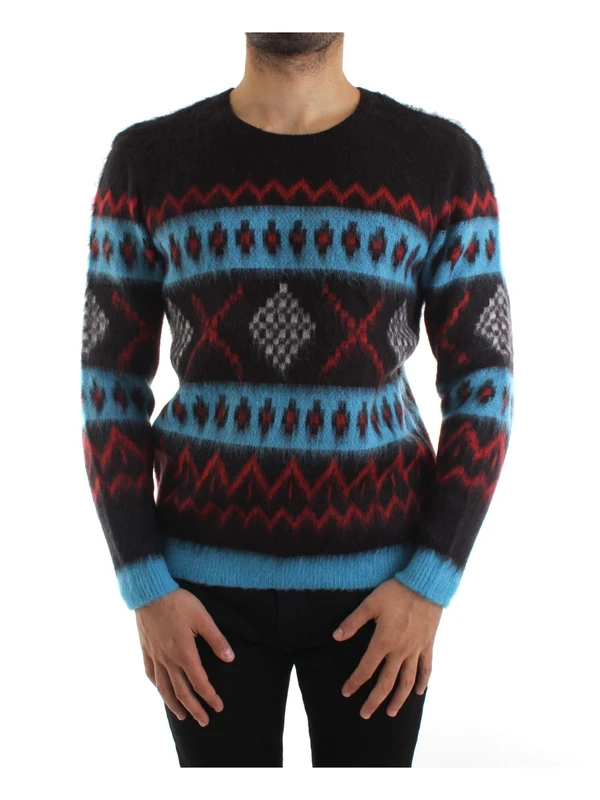 REPLAY Men's Uk3078.000.g22652 Jumper, Multicolour (Black/Red/Turquoise/White 10), XL