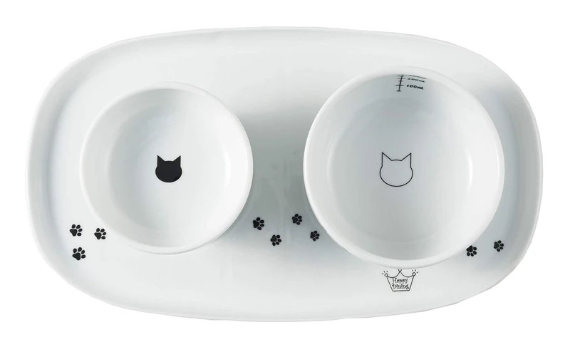 NECO ICHI CATS FIRST Necoichi Raised Cat Food Bowl, Stress Free, Backflow Prevention, Dishwasher and Microwave Safe, Lead & Cadmium Free, Made to FDA/EC&ECC European Standard (Cat, Complete Set)