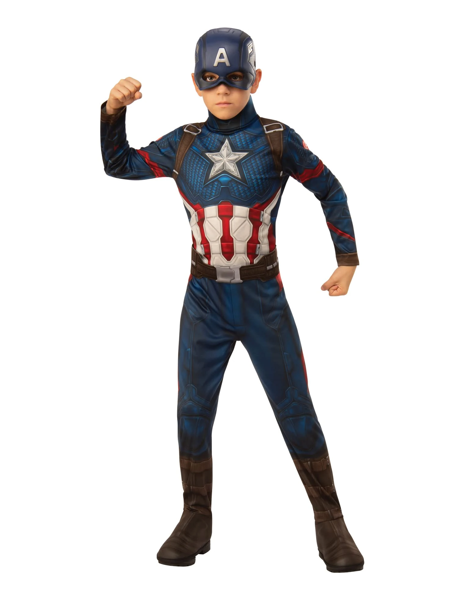 Rubies Official Marvel Avengers Endgame Captain America Classic Childs Costume, Kids Superhero Fancy Dress Halloween, Size Age 3-5