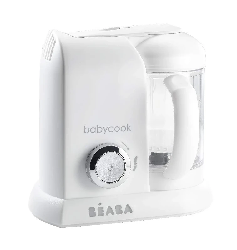 BEABA Babycook Solo - 4 in 1 Baby Food Maker: Processor, Blender, Cooker & Soft Steamer - Quick Food Diversification - White/Silver