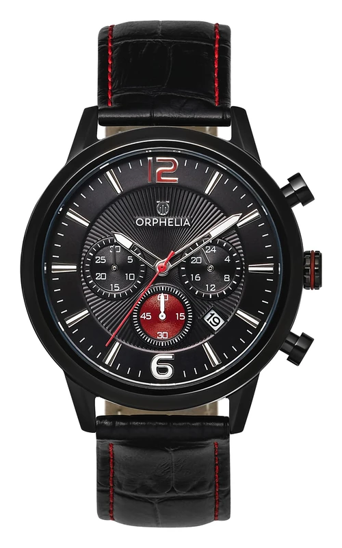 Orphelia Mens Chronograph Quartz Watch with Leather Strap OR81803