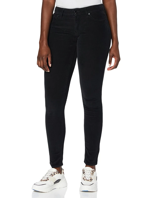 Replay Women's New Luz' Skinny Jeans, Black Denim 98, 24W / 30L