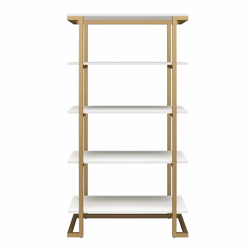 CosmoLiving Camila 5 Shelf Bookcase, White