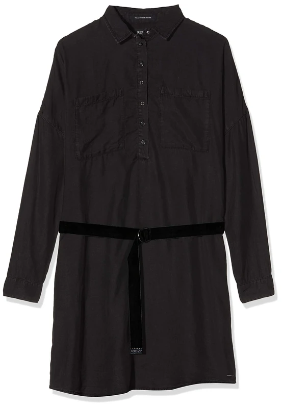 REPLAY Women's W9527 .000.140 05 Dress, 098 Black, XS