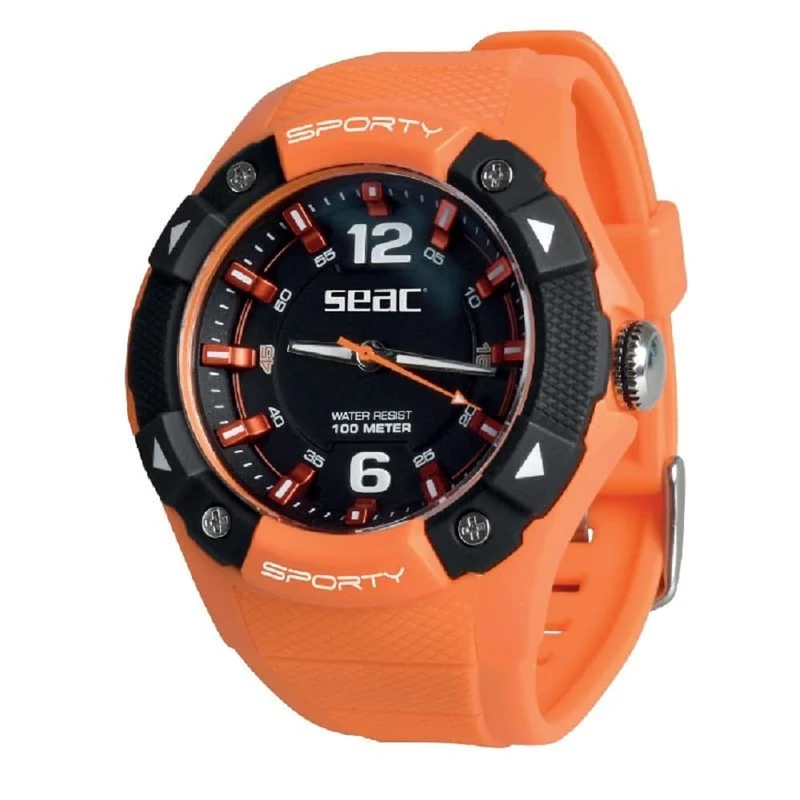SEAC Sporty, Lifestyle Watch Water Resistant 100 mt, High Resistance Rubber Strap - Image 1