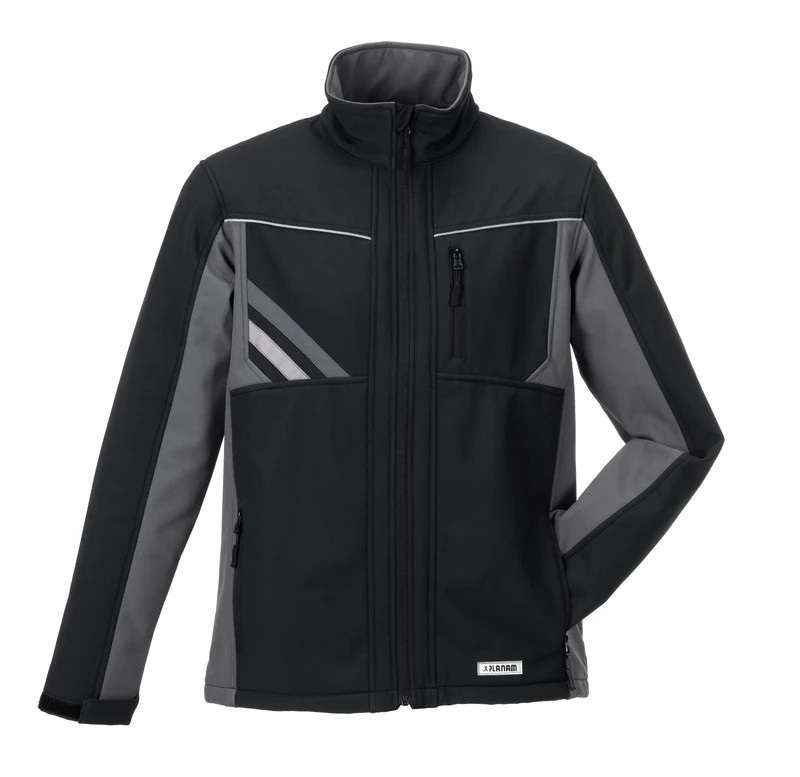 Planam 2721044 Highline Softshell Jacket, Black/Slate/Zinc, Size S