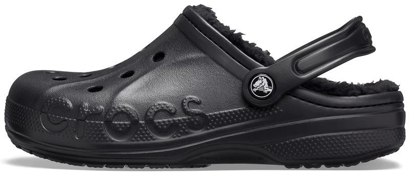 Crocs Unisex Baya Lined Clog, Black, 5 UK Men 6 UK Women