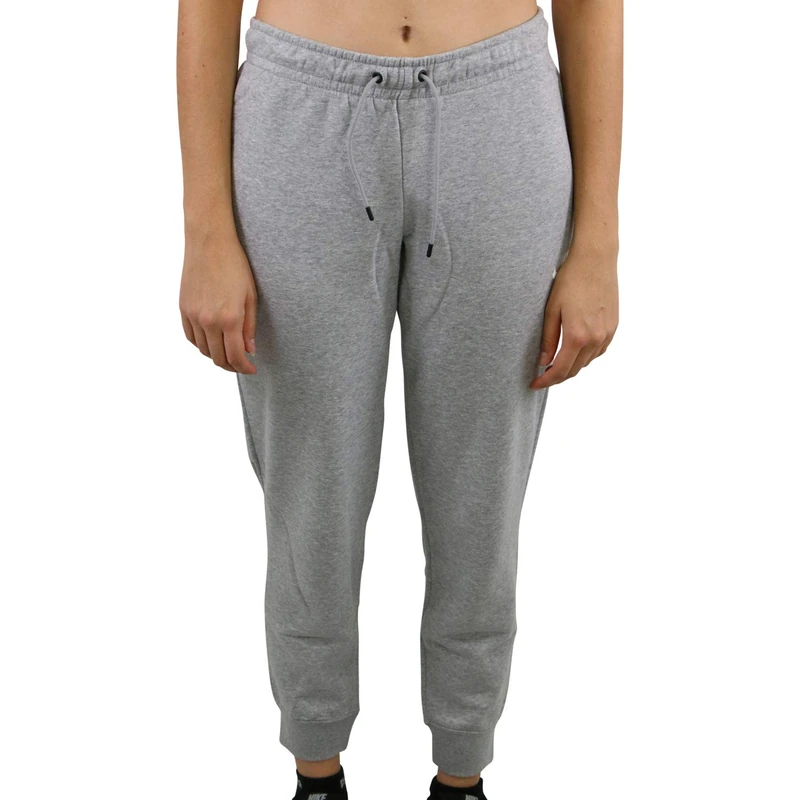 Nike W NSW Essntl Pant Tight FLC Sport Trousers - Dark Grey Heather/(White), X-Large