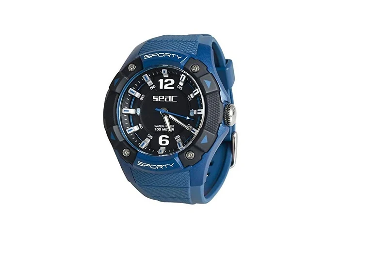 SEAC Sporty, Lifestyle Watch Water Resistant 100 mt, High Resistance Rubber Strap - Image 1