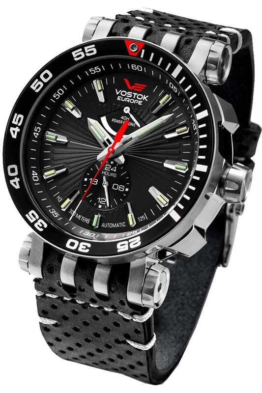 Vostok Europe Energia Rocket 575A538 Automatic Power Reserve Stainless Steel, Black