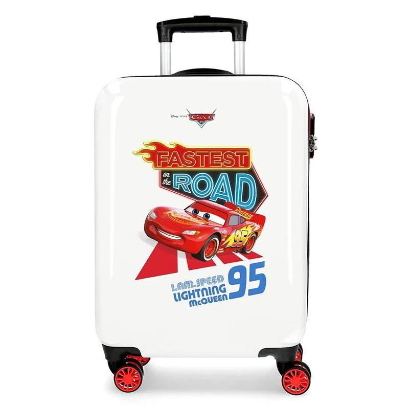 Disney Cars Good Mood Multicoloured Cabin Suitcase 34 x 55 x 20 cm Rigid ABS Combination Lock 32 Litre 2.5 kg 4 Double Wheels Hand Luggage