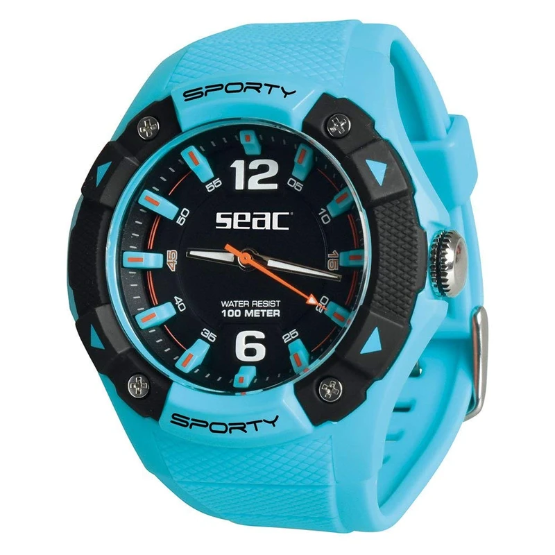 SEAC Sporty, Lifestyle Watch Water Resistant 100 mt, High Resistance Rubber Strap - Image 1