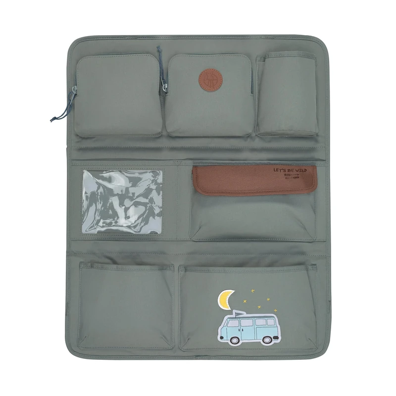 LÄSSIG Adventure Kids car back seat organizer, 55 cm, Bus, green