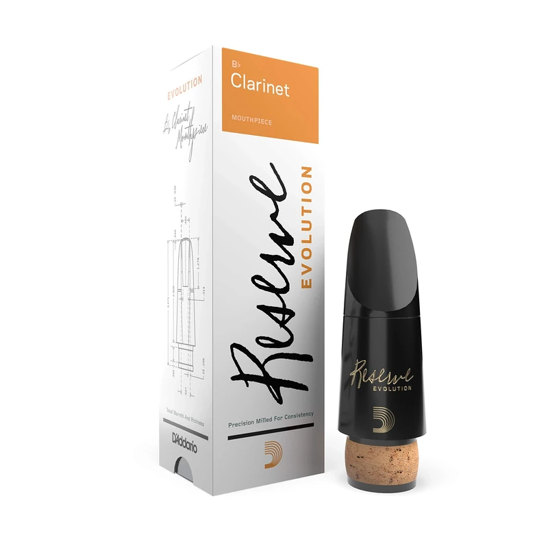 D'Addario Reserve Bb Clarinet Mouthpiece, Black (MCE-EV10E)