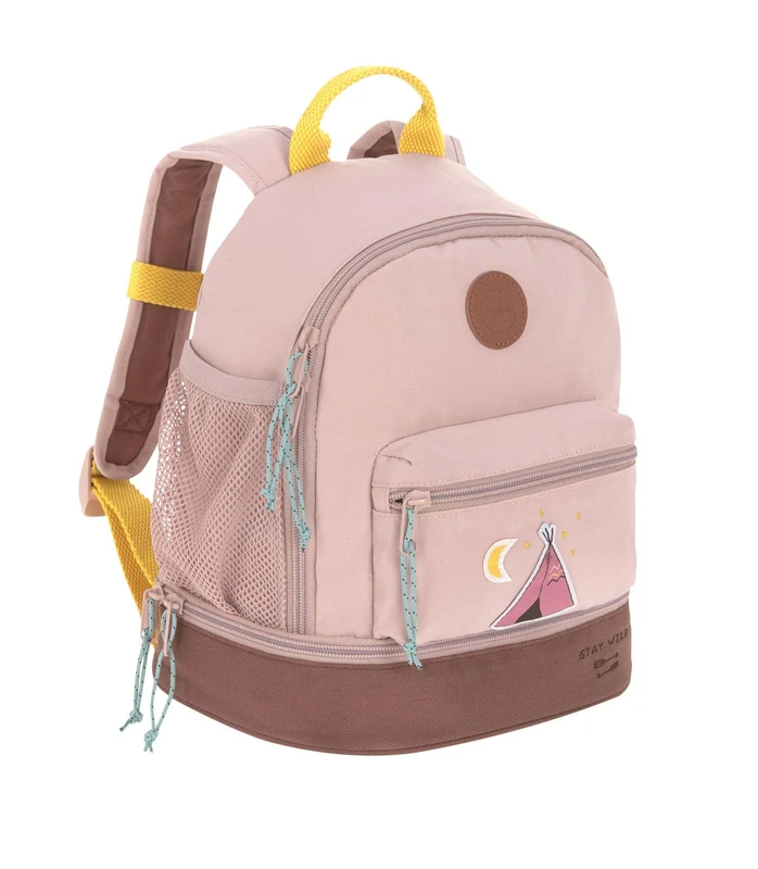 LÄSSIG Adventure Kids backpack kindergarten bag with chest strap from 3 years, 27 cm, 4.5 L, Tipi pink