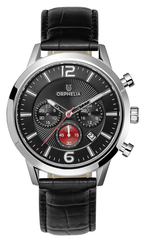 Orphelia Mens Chronograph Quartz Watch with Leather Strap OR81802