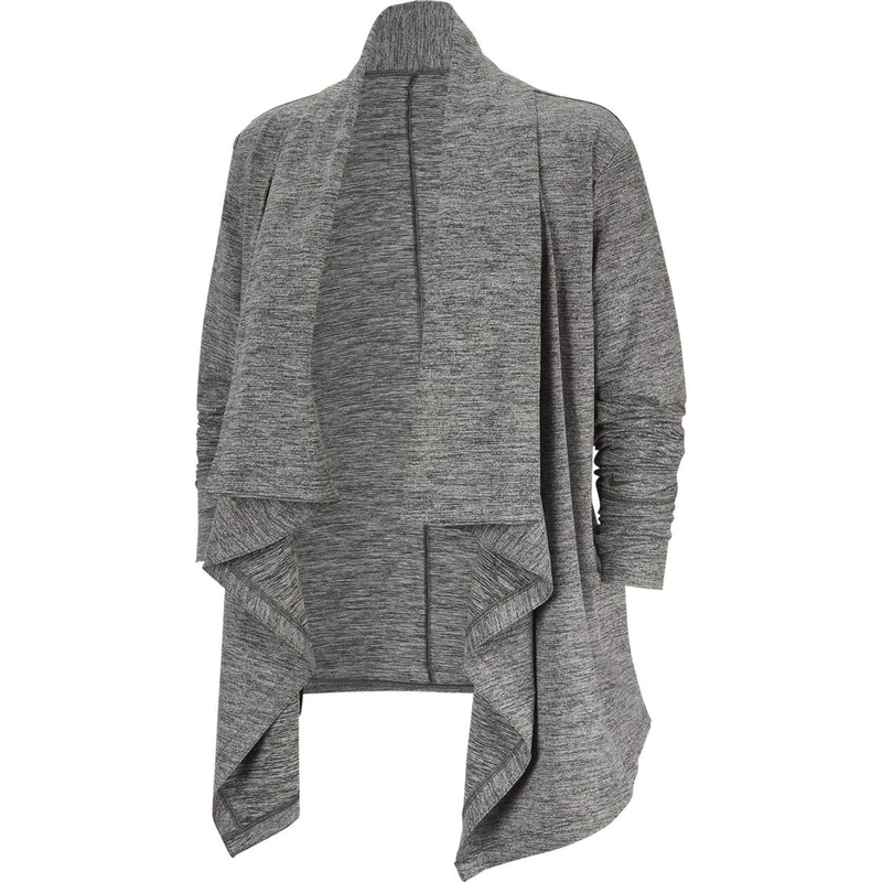 NIKE Yoga Long-Sleeve Top - Black/Htr/Anthracite, Large