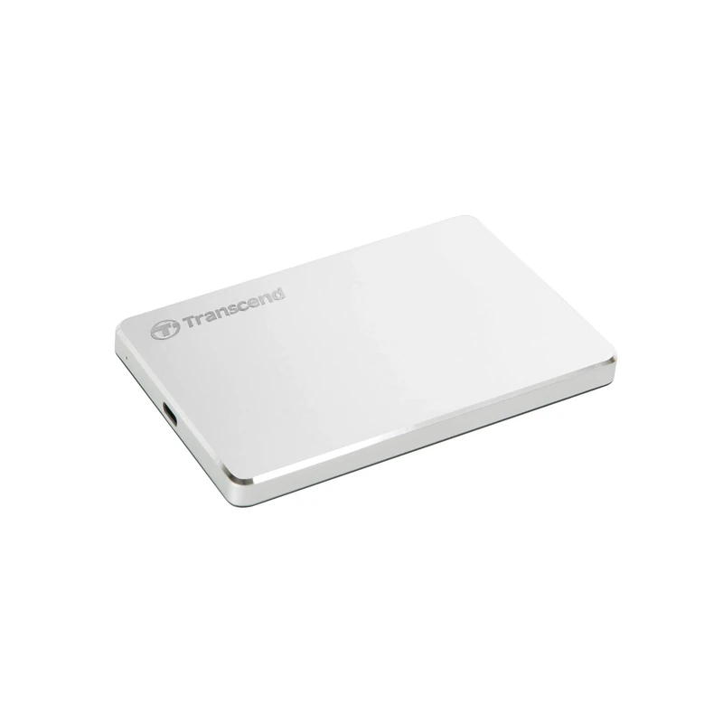 Transcend StoreJet 25C3S 2TB Portable Hard Drive, 5Gbps Ultra-Slim Aluminum, Includes C-to-C & C-to-A Cables -TS2TSJ25C3S