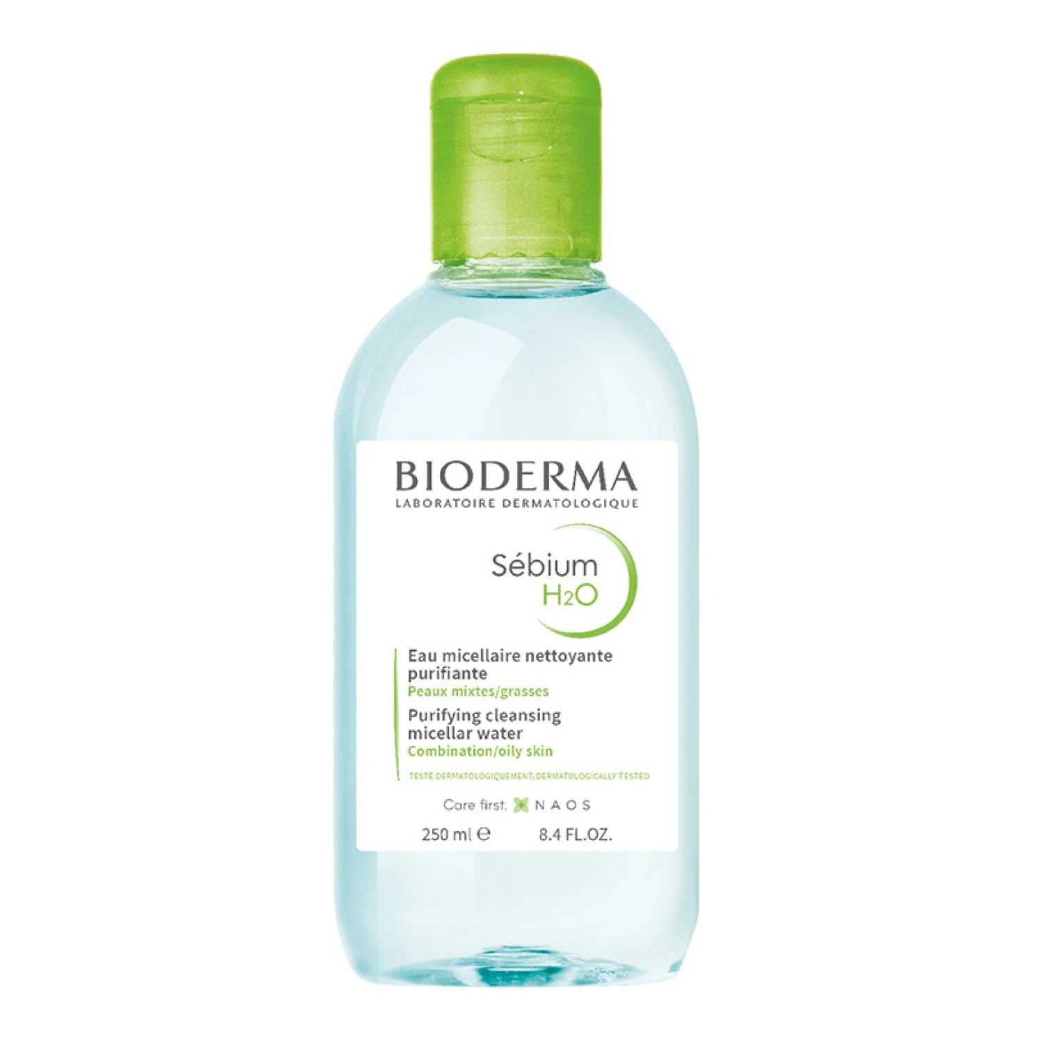 Bioderma Sébium H2O - Purifying Micellar Water for Oily, Combination & Acne Prone Skin, Cleanser Removes Impurities, Pollution & Pollen, Gentle Makeup Remover, 250ml