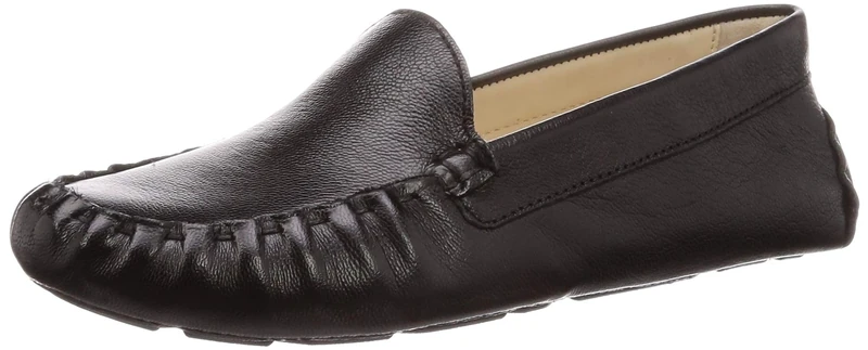 Cole Haan Women's Evelyn Driver Driving Style Loafer, Black Leather, 6 UK
