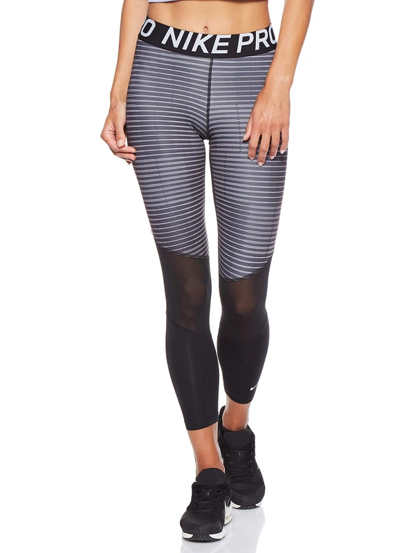 Nike Women W NP HPRCL LINEWORK TIGHT Pants - Black/White, Medium