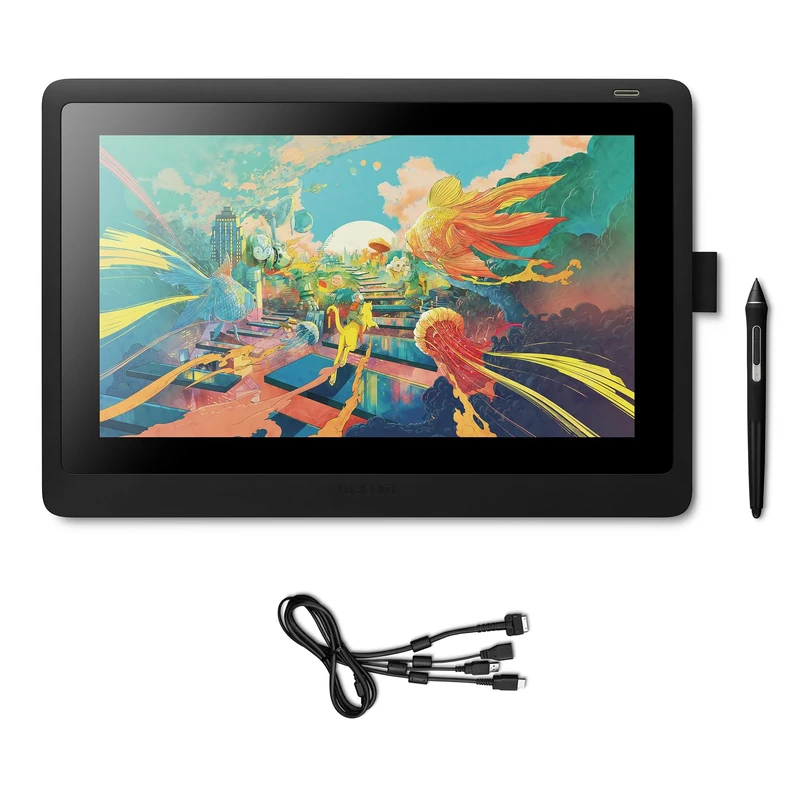 Wacom Cintiq 16 Creative Pen Display for On Screen Sketching, Illustrating and Drawing with 1920 x 1080 Full HD Display, Vibrant Color and Unbelievable Pen Precision, Compatible with Windows and Mac
