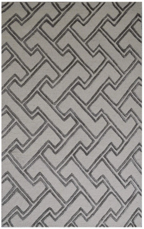 Bakero Carpet, Wool/Viscose, Cream, 183 x 122 x 1.5 cm