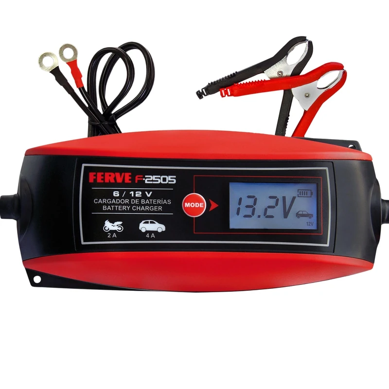FERVE F-2505 Battery Charger Black Red
