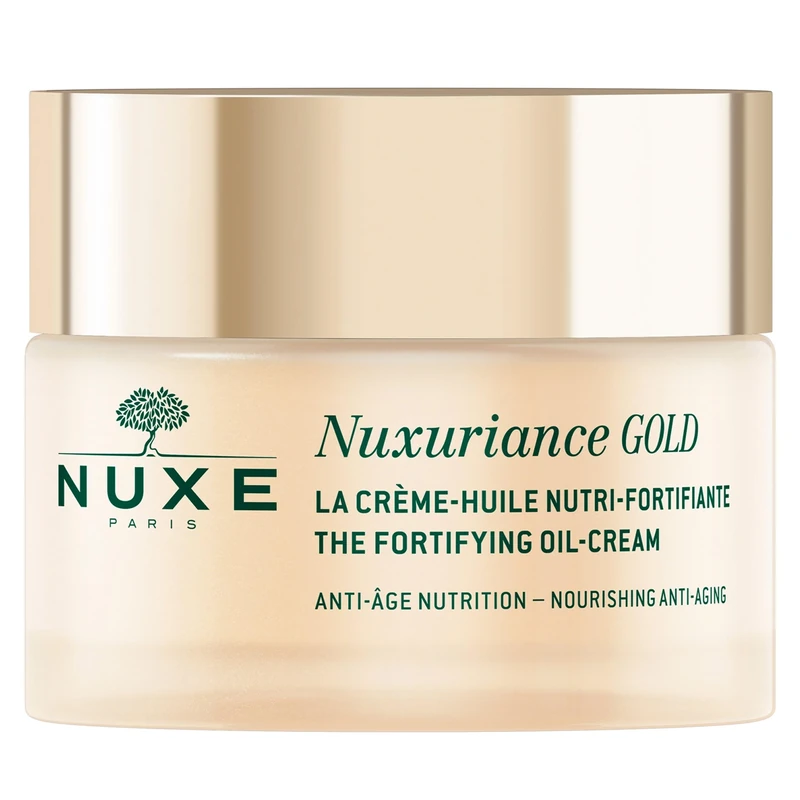 Nuxe Nuxuriance Gold Nutri-Fortifying Cream-Oil 50ml, Anti-Ageing Moisturiser for Dry Mature Skin, With Saffron & Bougainvillea Bi-Floral Cells, Restores Density, Firmness & Radiance