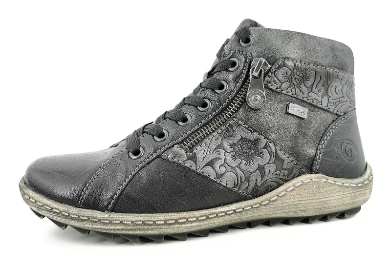 Remonte R1497, Women’s Ankle Boots, Black (Schwarz/Graphit/Asphalt 45), 4 UK (37 EU)