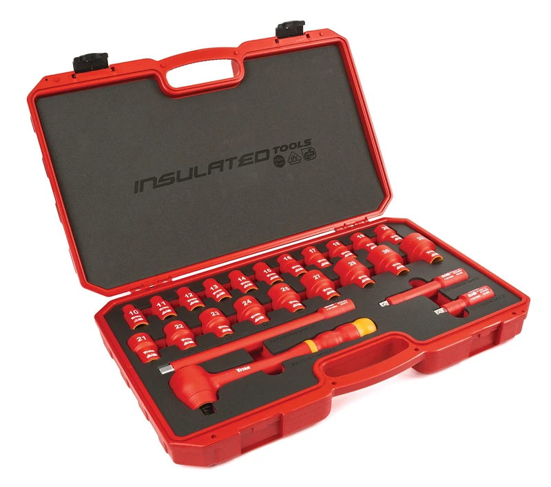 Titan 62100 24-Piece 1/2-Inch Drive VDE Insulated Socket Set