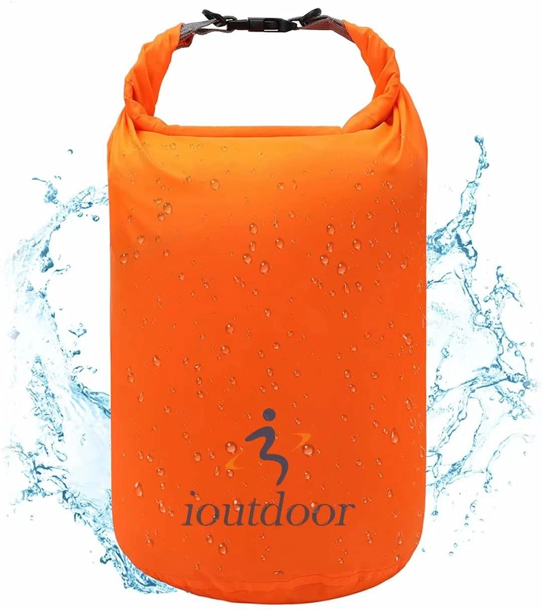 ioutdoor Waterproof Dry Bags Lightweight 2L/5L/10L/20L Keep Dry Clean, Dry Compression Sacks Small Large for Kayaking, Hiking, Swimming, Camping, Canoeing, Boating, Fishing (Orange, 5L)