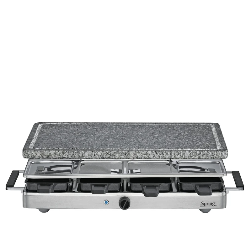 Spring Raclette with Aluminium Grill Plate, Grey Material - Image 1