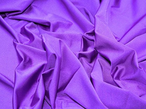 1/2m Purple - Spandex Plain Lycra Fabric 4 Way Stretch Lycra Dancewear Swimwear Costume Material