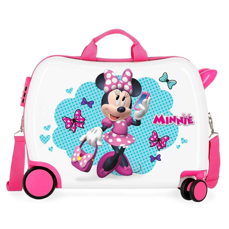 Disney Minnie Good Mood Multicoloured Kids Rolling Suitcase 50 x 38 x 20 cm Rigid ABS Combination Lock 34 Litre 2.1 kg 4 Wheels Hand Luggage