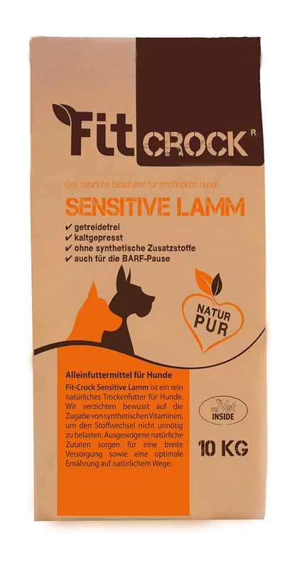 cdVet Fit-Crock dry feed for dogs Sensitive Lamb Mini 10 kg, grain-free