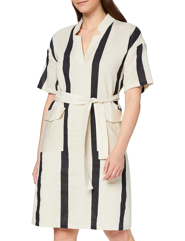 Yargıcı Women's Collar Detailed MIDI Dress, Multicoloured (Black Multi Colour 176), 8 - Image 1