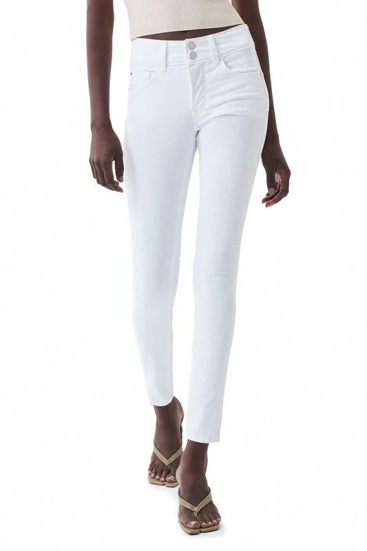 Salsa Secret Push in Skinny White Jeans - Image 1