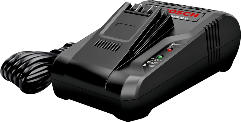 Bosch BHZUC18N Cordless Vacuum Cleaner Fast Charger Compatible with Bosch Unlimited 18V Vacuum Cleaners, Fully Charged in 60 Minutes, Black